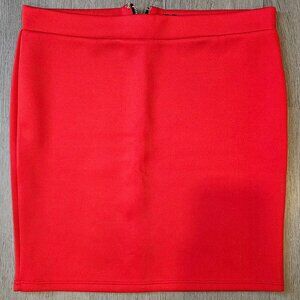 Red mini skirt